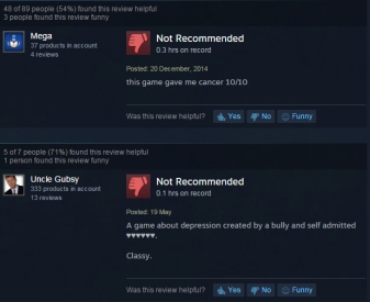 Zoe Quinn's game 'Depression Quest' was spammed with negative
